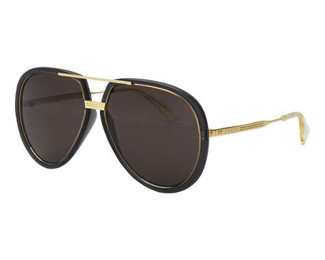 gucci 0904|Gucci Epilogue 0904 Gold Gray Aviator Oversized Gg0904s 001 .